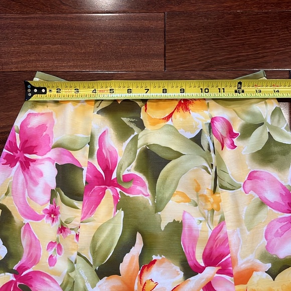 Talbots ladies flared floral spring summer skirt fully lined petite size 4 - Picture 8 of 12